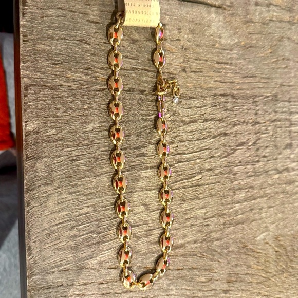 Anthropologie Gold Beaded Necklace. - Picture 6 of 6